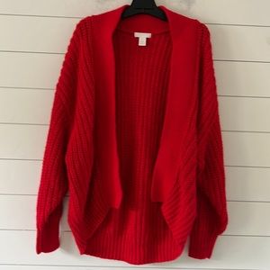 Rib Knit Cardigan Size L H&M